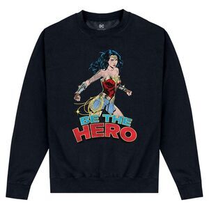 Wonder Woman Unisex Adult Be The Hero Sweatshirt / Black